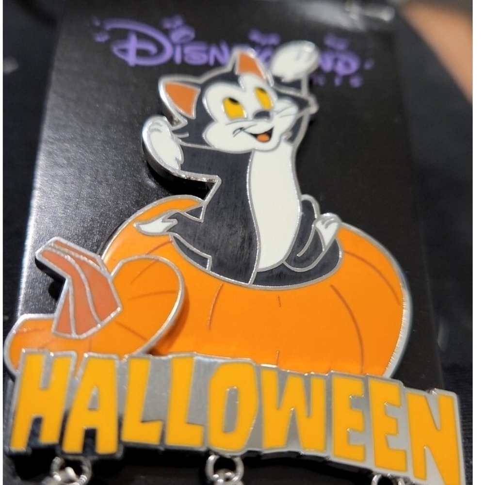 Disney FIGARO Pinocchio Cat Halloween Pumpkin DLP DLRP Paris LE 700 Pin 145134 - Picture 2 of 4